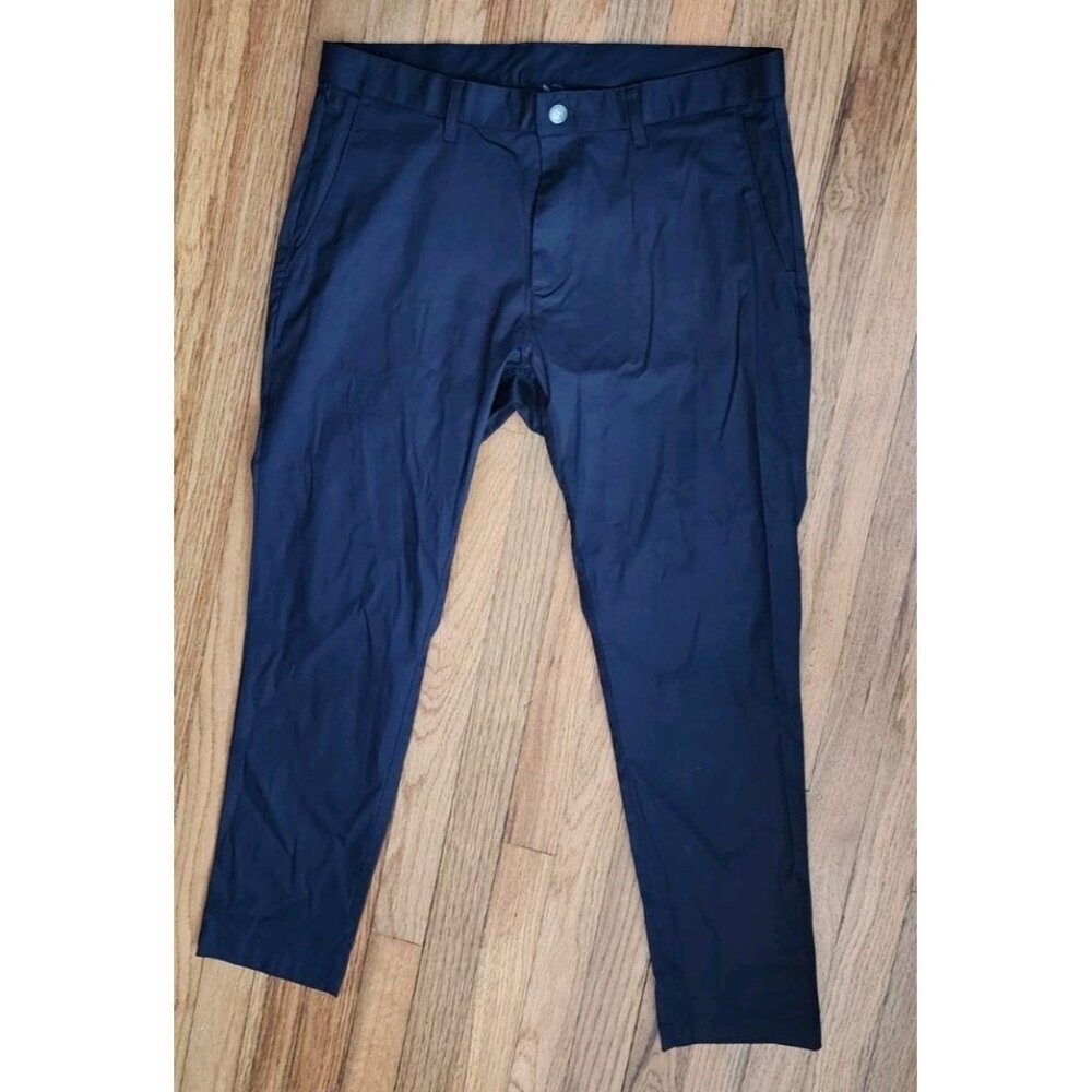 Fabletics Pants Mens 34 x 29 Navy Performance Pockets Stretch Casual Golf Flat